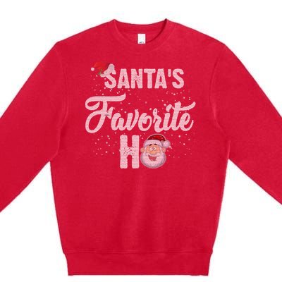 Santas Favorite Ho Funny Christmas Gift Premium Crewneck Sweatshirt