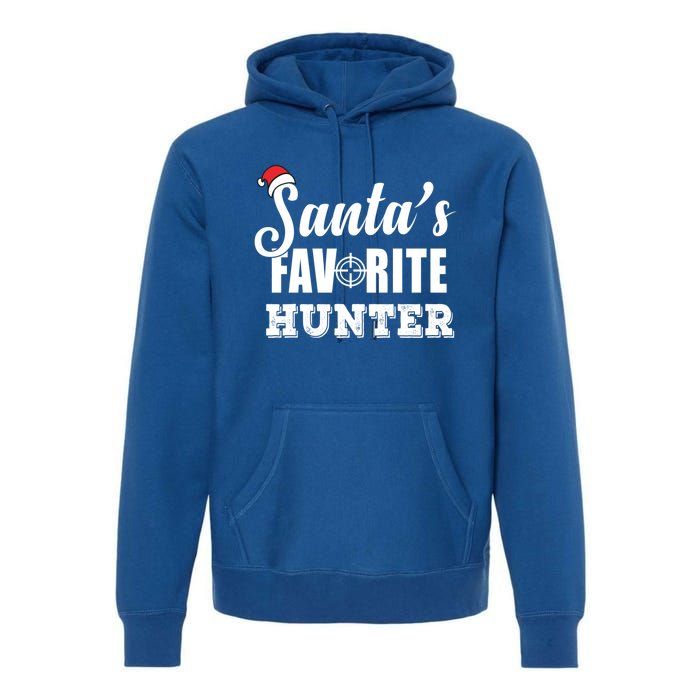 SantaS Favorite Hunter Funny Deer Hunting Christmas Gift Premium Hoodie