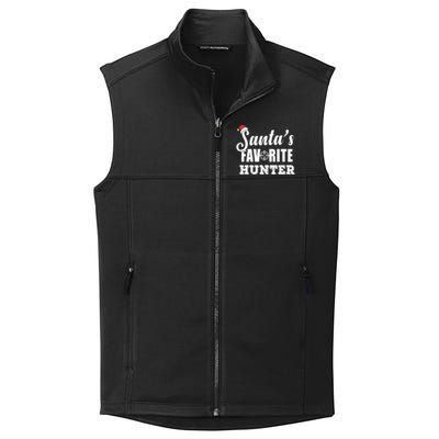 SantaS Favorite Hunter Funny Deer Hunting Christmas Gift Collective Smooth Fleece Vest