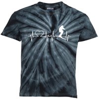 Ski Freestyle Heartbeat Skiing Lover Gift For Skier Kids Tie-Dye T-Shirt