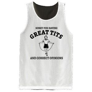 Sorry For Having Great Tits And Correct Opinions Mesh Reversible Basketball Jersey Tank