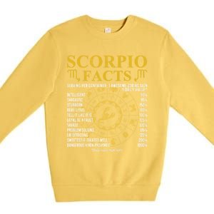 Scorpio Facts Horoscope Gift For Birthday Celebrant Gift Premium Crewneck Sweatshirt