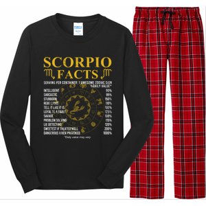 Scorpio Facts Horoscope Gift For Birthday Celebrant Gift Long Sleeve Pajama Set