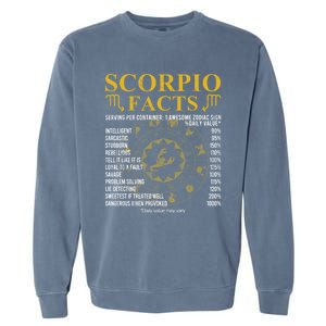 Scorpio Facts Horoscope Gift For Birthday Celebrant Gift Garment-Dyed Sweatshirt