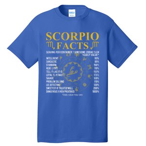 Scorpio Facts Horoscope Gift For Birthday Celebrant Gift Tall T-Shirt