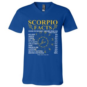 Scorpio Facts Horoscope Gift For Birthday Celebrant Gift V-Neck T-Shirt