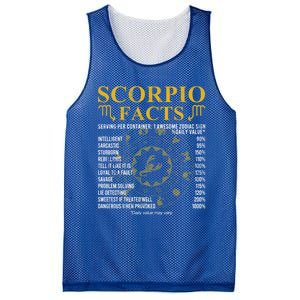 Scorpio Facts Horoscope Gift For Birthday Celebrant Gift Mesh Reversible Basketball Jersey Tank