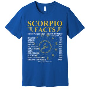 Scorpio Facts Horoscope Gift For Birthday Celebrant Gift Premium T-Shirt