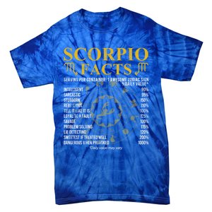 Scorpio Facts Horoscope Gift For Birthday Celebrant Gift Tie-Dye T-Shirt