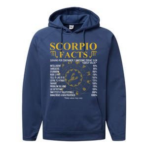 Scorpio Facts Horoscope Gift For Birthday Celebrant Gift Performance Fleece Hoodie