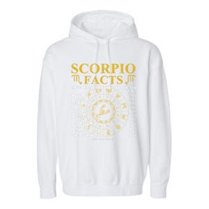 Scorpio Facts Horoscope Gift For Birthday Celebrant Gift Garment-Dyed Fleece Hoodie