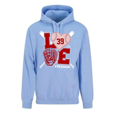 Sam Free Is Love Washington Baseball Fan Valentines Day Gift Unisex Surf Hoodie