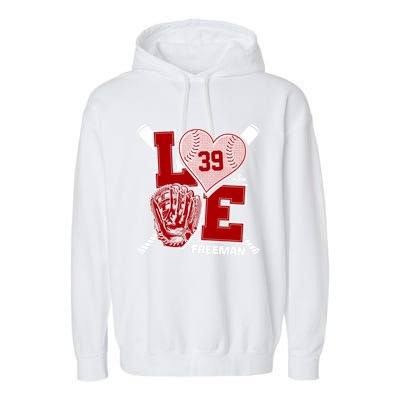 Sam Free Is Love Washington Baseball Fan Valentines Day Gift Garment-Dyed Fleece Hoodie