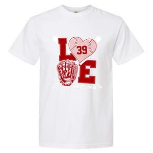 Sam Free Is Love Washington Baseball Fan Valentines Day Gift Garment-Dyed Heavyweight T-Shirt