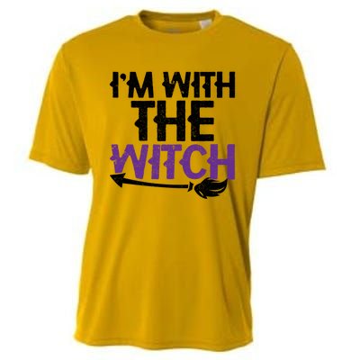 Sarcastic Funny Im With The Witch Halloween Couples Gift Cooling Performance Crew T-Shirt