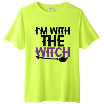 Sarcastic Funny Im With The Witch Halloween Couples Gift Tall Fusion ChromaSoft Performance T-Shirt