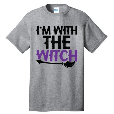 Sarcastic Funny Im With The Witch Halloween Couples Gift Tall T-Shirt