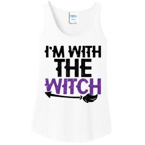 Sarcastic Funny Im With The Witch Halloween Couples Gift Ladies Essential Tank