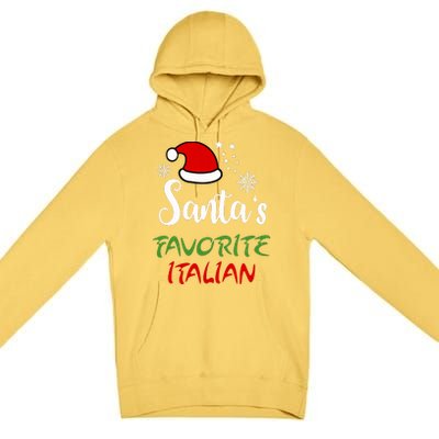 Santas Favorite Italian Funny Santa Hat Christmas Gift Premium Pullover Hoodie