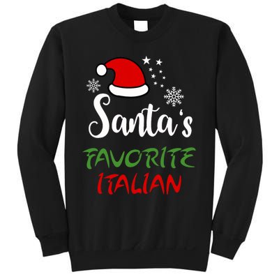 Santas Favorite Italian Funny Santa Hat Christmas Gift Sweatshirt