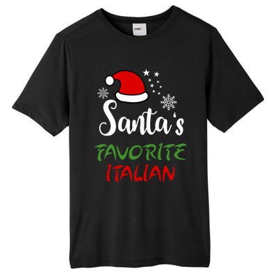 Santas Favorite Italian Funny Santa Hat Christmas Gift Tall Fusion ChromaSoft Performance T-Shirt