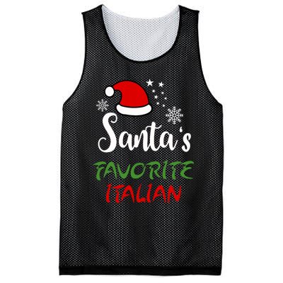 Santas Favorite Italian Funny Santa Hat Christmas Gift Mesh Reversible Basketball Jersey Tank