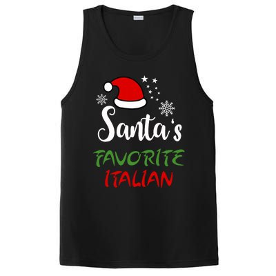 Santas Favorite Italian Funny Santa Hat Christmas Gift PosiCharge Competitor Tank