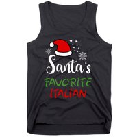 Santas Favorite Italian Funny Santa Hat Christmas Gift Tank Top