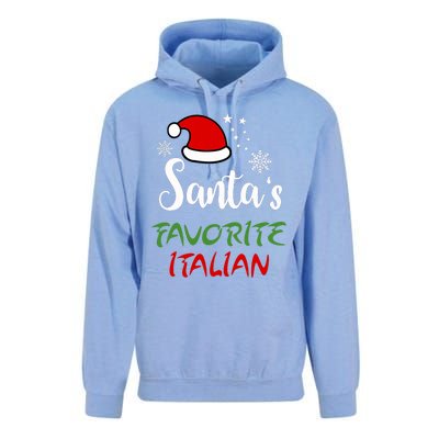 Santas Favorite Italian Funny Santa Hat Christmas Gift Unisex Surf Hoodie