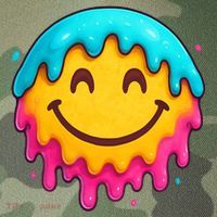 Smile Face Ice-Cream Drip Legacy Tie Dye Trucker Hat