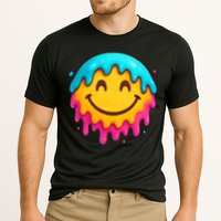 Smile Face Ice-Cream Drip Cooling Performance Crew T-Shirt