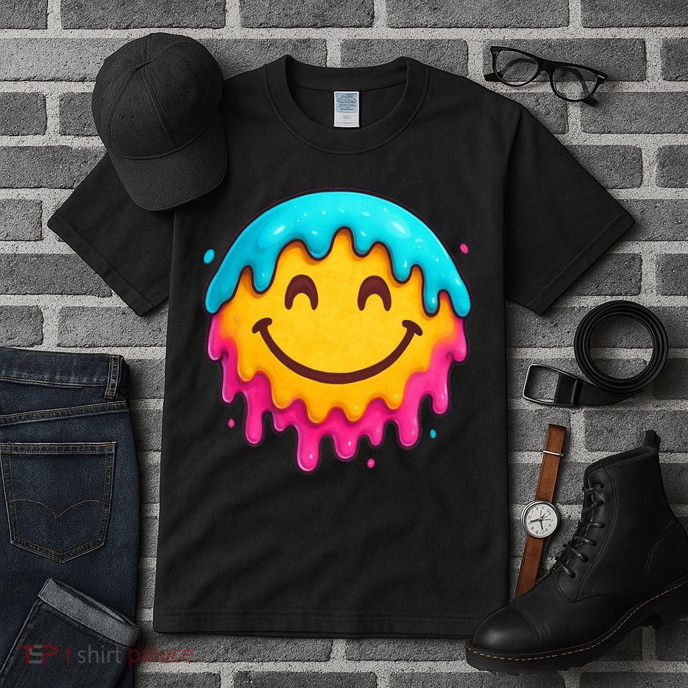Smile Face Ice-Cream Drip Tall T-Shirt