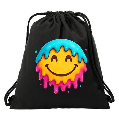 Smile Face Ice-Cream Drip Drawstring Bag