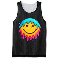 Smile Face Ice-Cream Drip Mesh Reversible Basketball Jersey Tank