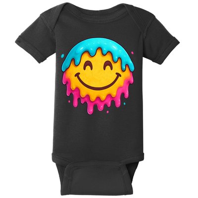 Smile Face Ice-Cream Drip Baby Bodysuit