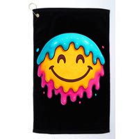 Smile Face Ice-Cream Drip Golf Towel