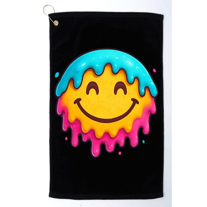 Smile Face Ice-Cream Drip Golf Towel