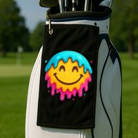 Smile Face Ice-Cream Drip Golf Towel