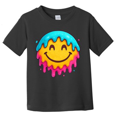 Smile Face Ice-Cream Drip Toddler T-Shirt