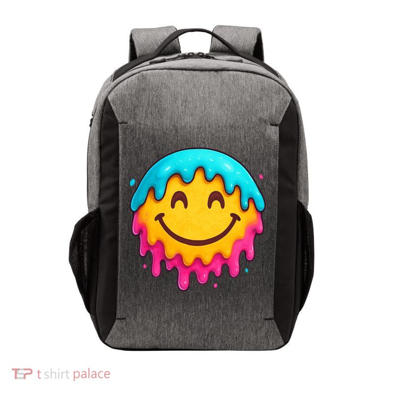 Smile Face Ice-Cream Drip Vector Backpack