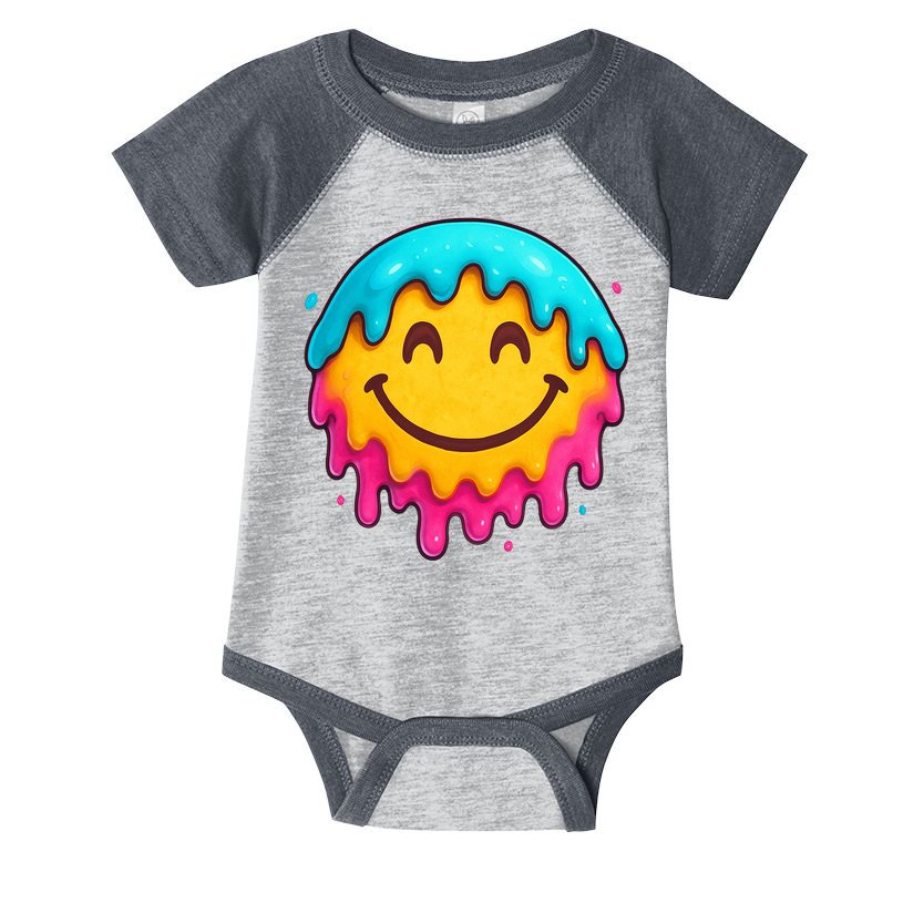 Smile Face Ice-Cream Drip Infant Baby Jersey Bodysuit