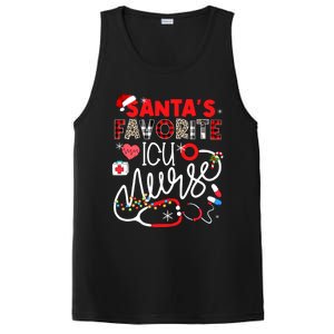 Santas Favorite Icu Nurse Xmas Lights Leopard Plaid Meaningful Gift PosiCharge Competitor Tank