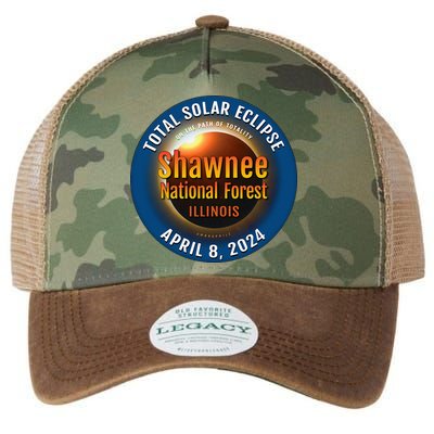 Shawnee Forest Illinois IL Total Solar Eclipse 2024 Legacy Tie Dye Trucker Hat