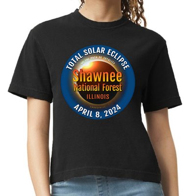 Shawnee Forest Illinois IL Total Solar Eclipse 2024 Comfort Colors Boxy T-Shirt