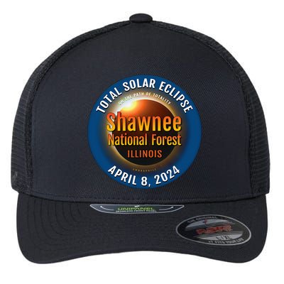 Shawnee Forest Illinois IL Total Solar Eclipse 2024 Flexfit Unipanel Trucker Cap