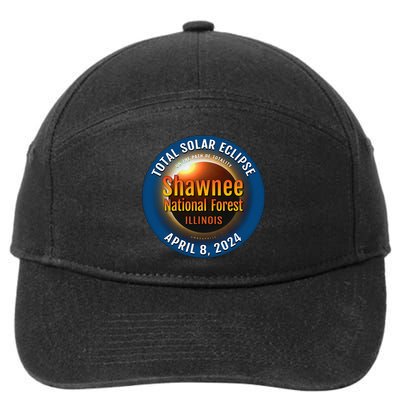 Shawnee Forest Illinois IL Total Solar Eclipse 2024 7-Panel Snapback Hat