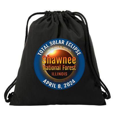 Shawnee Forest Illinois IL Total Solar Eclipse 2024 Drawstring Bag