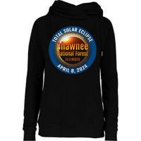 Shawnee Forest Illinois IL Total Solar Eclipse 2024 Womens Funnel Neck Pullover Hood