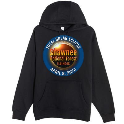 Shawnee Forest Illinois IL Total Solar Eclipse 2024 Premium Pullover Hoodie