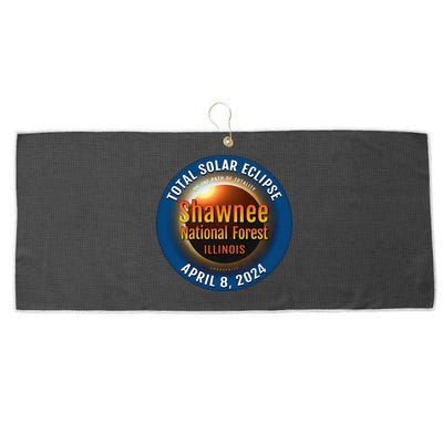 Shawnee Forest Illinois IL Total Solar Eclipse 2024 Large Microfiber Waffle Golf Towel
